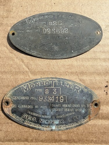 Monrow tiller rotavator - monrow, badge