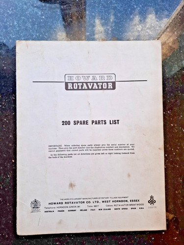 Genuine howard 200 rotavator - genuine,